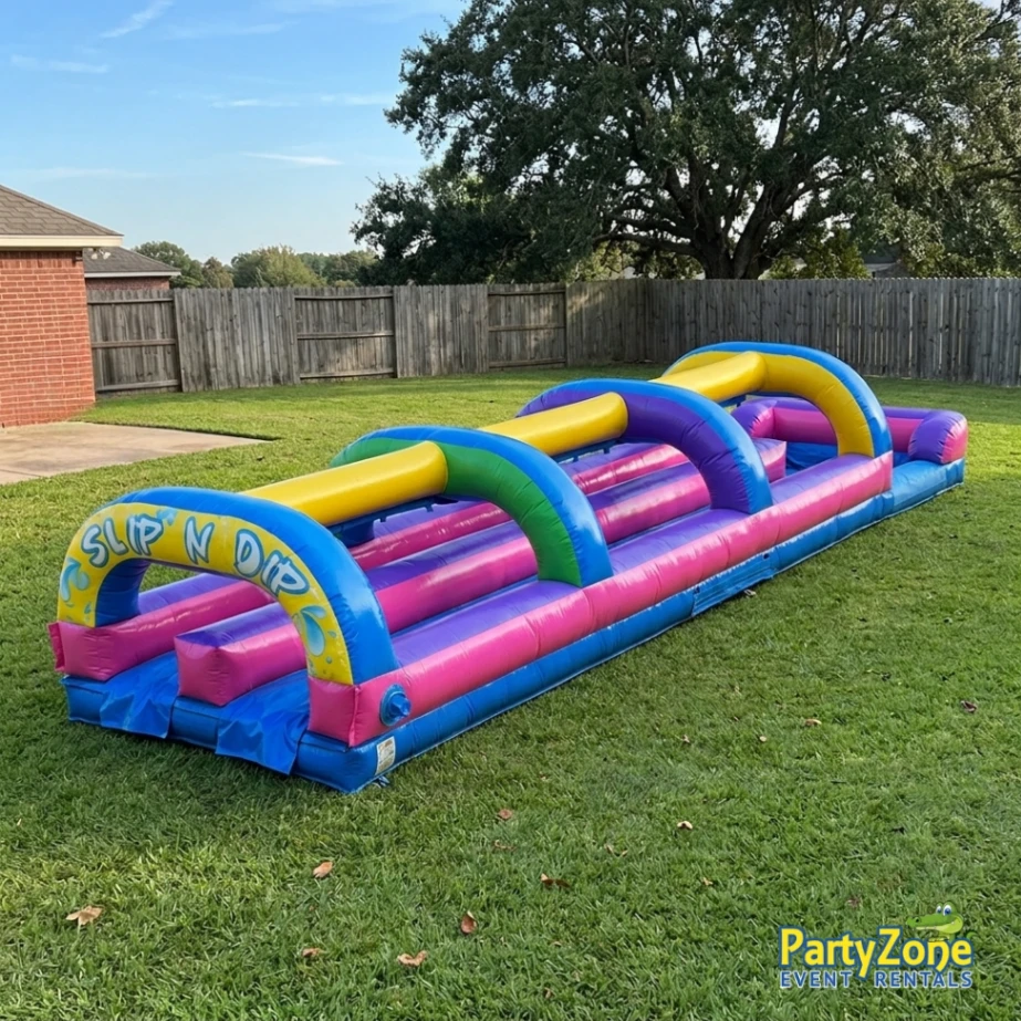36ft dual lane Slip n Dip water slide rental for River Ridge LA block parties and cookouts in 70123