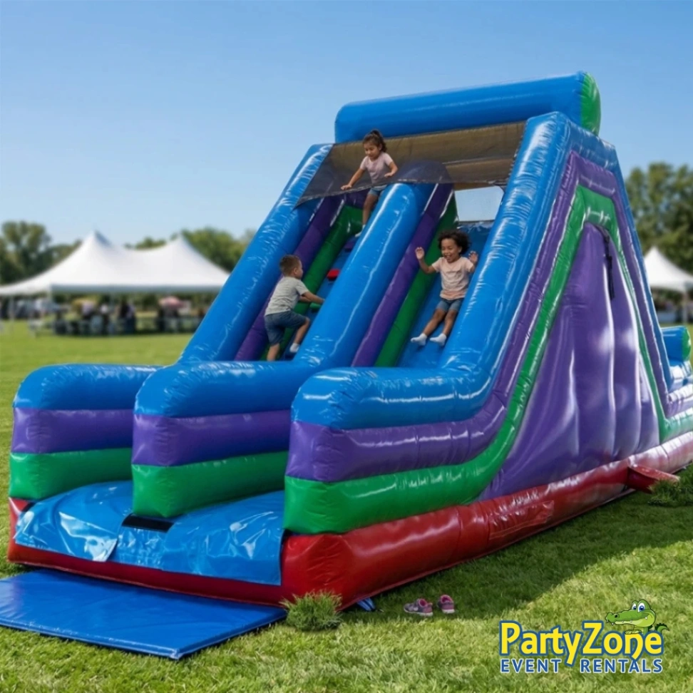 Climb & Race Slide 17ft Dual Lane Dry Slide rental for Chalmette LA parties and St. Bernard Parish events