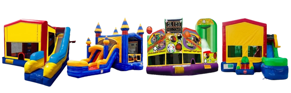 PartyZone inflatable fleet for party rentals across Harahan LA and Jefferson Parish of Jefferson Parish